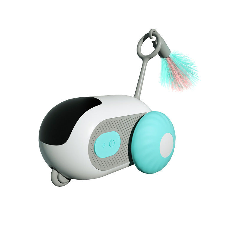Electric Remote Control Cat Toy Car with Feather Teaser